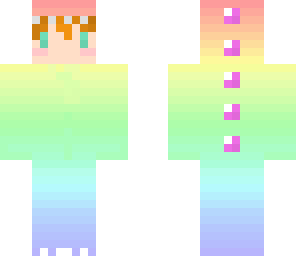 rainbow dino suit kawaii