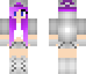 purple haired girl
