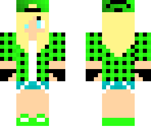 skater girl green