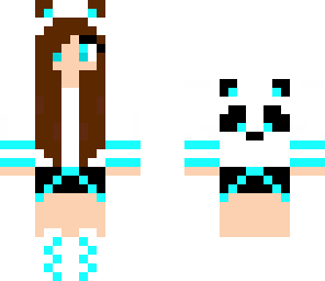 blue panda girl