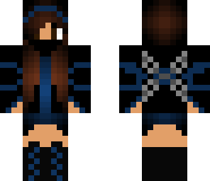 cute blue ninja girl