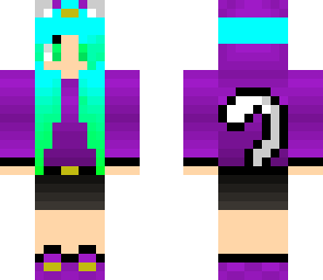 aqualeaf in purpleguy outfit