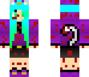 aqualeaf in purpleguy costume gore