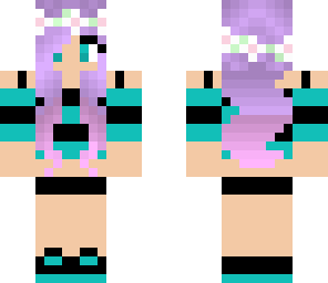 cute purple hair girl