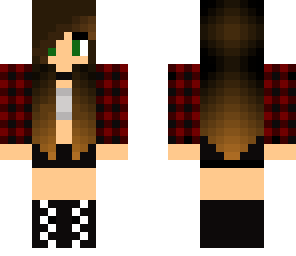 cute girl with plaid shirt