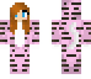 pink tiger with pink hair