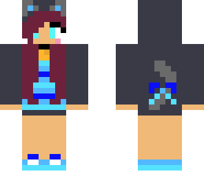 blue cat girl