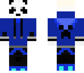 blue hooded panda