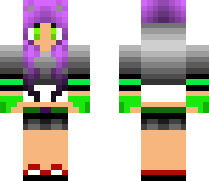 purple haired neko