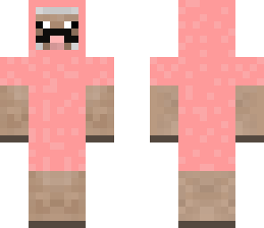 pink sheep with facial hair