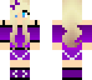 purple skin with bow