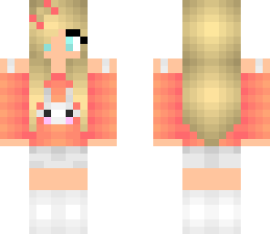 blonde with bow