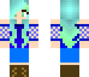 gradiant girl with skirt