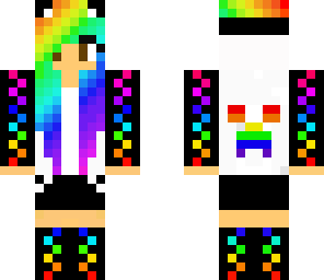 rainbow cat girl