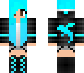 sky blue dragon girl
