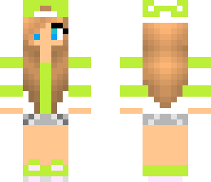 green skater girl