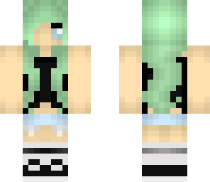 girl with green curly hair