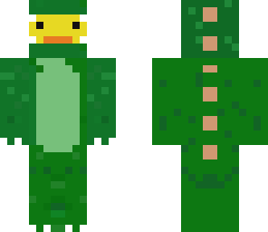 chicken in dinosaur costume