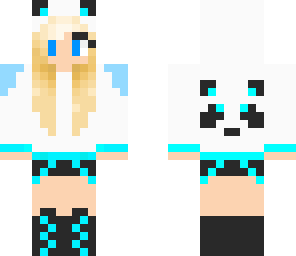 cute blue panda girl