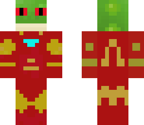 frog in a iron man suit
