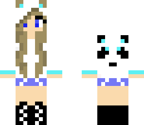 blue panda girl