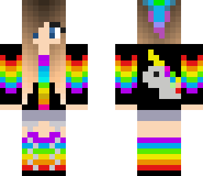 neon rainbow unicorn hoddie
