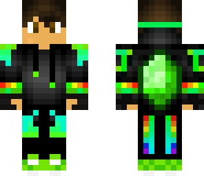 rainbow emerald gamer boy