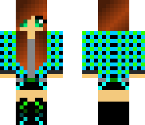 cool blue and green girl