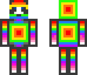 edited rainbow panda