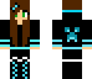 custom blue creeper girl
