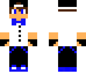 white button up shirt with blue bowtie