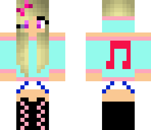 blue and pink girl