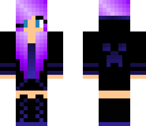 purple hair gamer girl