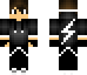 white and black lightning boy