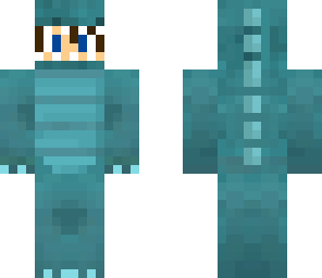 blue dino suit