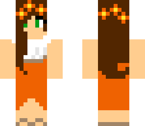 custom orange prom girl