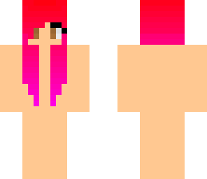 pink red ombre hair