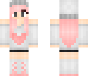 cute pink hair girl