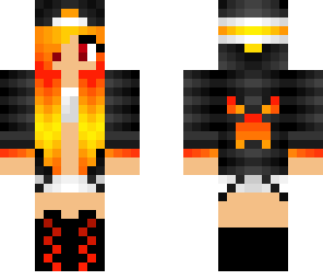 angry fire creeper girl