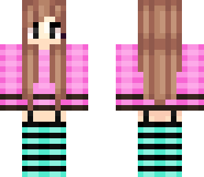 blue and pink girl