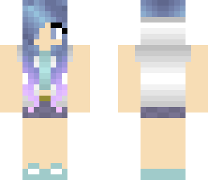 edit of cute girl with blue and purple hair