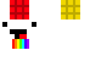 derp with rubix cube hat