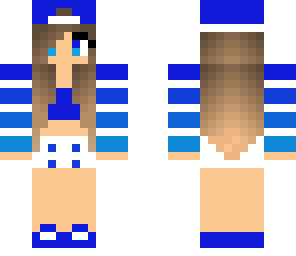 dark blue tomboy with different blue sleeves