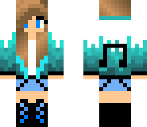cute blue music girl