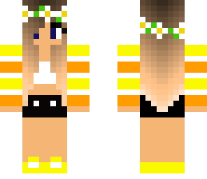 yellow and orange flower girl