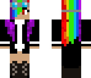 rainbow haired girl cute