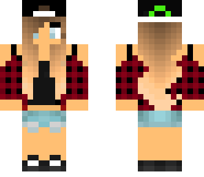 plaid shirt girl