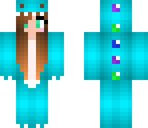 cyan dino suit