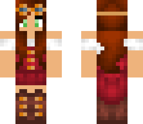 red steampunk girl