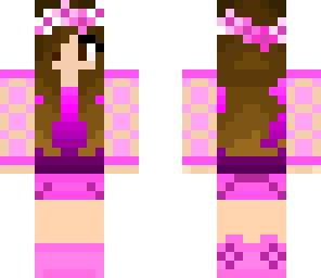 pink aura flower crown